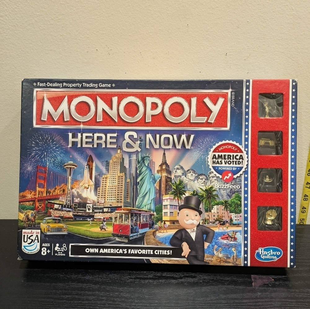 Monopoly Here & Now Board Game - Blue and Red